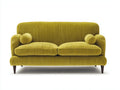 Sofás 2 plazas 175x88x82 cm - Tapizado de pana - Verde oliva - Diseño curvo con patas de madera