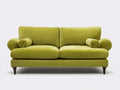 Sofás 2 plazas - Tapizado de pana 180 x 90 x 86 cm - Verde oliva con brazos redondeados y diseño contemporáneo