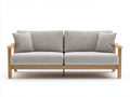 Sofás 2 plazas tapizados en tejido 180x82x85 cm - Beige claro - Estructura de madera con diseño moderno